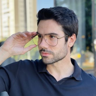 safine com br oculos de grau masculino aviador marrom valentim 2 0 3