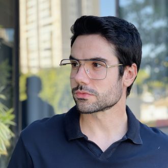 safine com br oculos de grau masculino aviador prata david 2 0 3