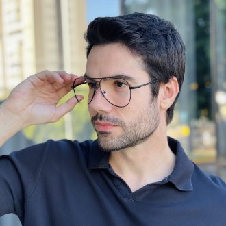 safine com br oculos de grau masculino aviador preto valentim 2 0 3