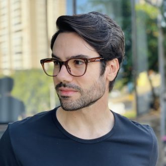 safine com br oculos de grau masculino quadrado marrom alan 2 0 3