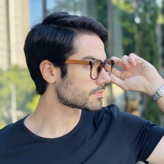 safine com br oculos de grau masculino quadrado marrom alex 2 0 2