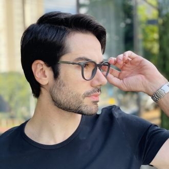 safine com br oculos de grau masculino redondo preto e cinza francisco 2