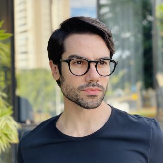 safine com br oculos de grau masculino redondo preto francisco 1