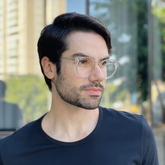 safine com br oculos de grau masculino redondo transparente robert 2 0 2