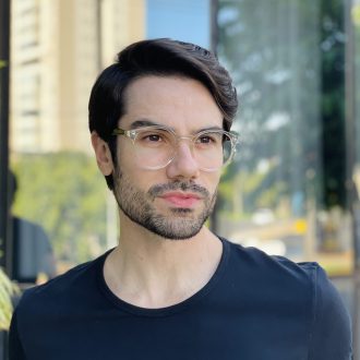 safine com br oculos de grau masculino redondo verde transparente robert 2 0 1