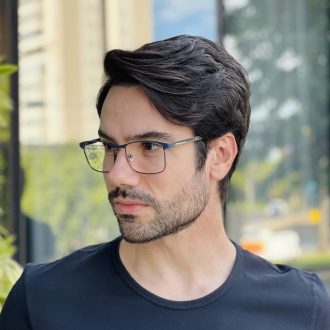 safine com br oculos de grau masculino retangular azul mauricio 3