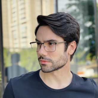 safine com br oculos de grau masculino retangular grafite mauricio 3