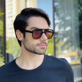 safine com br oculos de sol aviador masculino preto e marrom noah 1