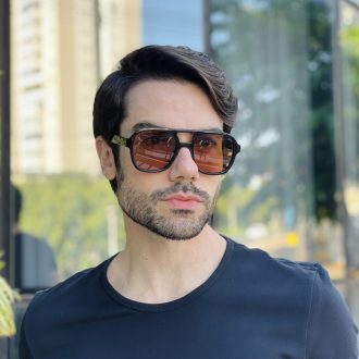 safine com br oculos de sol aviador masculino preto e marrom noah