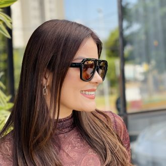 safine com br oculos de sol feminino aviador preto e marrom cleo 2 0 2