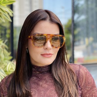 safine com br oculos de sol feminino aviador rajado cleo 2 0 1