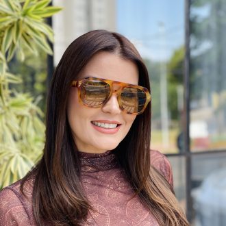 safine com br oculos de sol feminino aviador rajado cleo 2 0 2