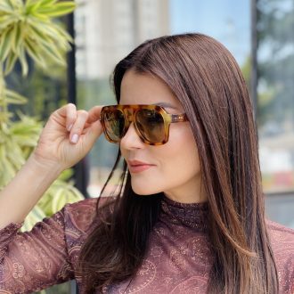 safine com br oculos de sol feminino aviador rajado cleo 2 0