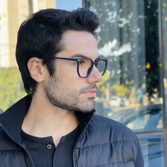 safine com br oculos 2 em 1 clip on masculino hexagonal azul enrico 10
