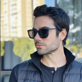 safine com br oculos 2 em 1 clip on masculino hexagonal azul enrico 3