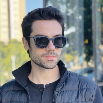 safine com br oculos 2 em 1 clip on masculino hexagonal azul enrico