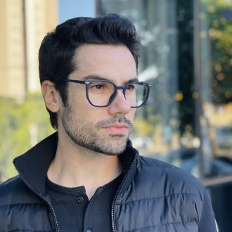 safine com br oculos 2 em 1 clip on masculino hexagonal azul enrico 9