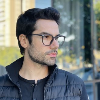 safine com br oculos 2 em 1 clip on masculino hexagonal cinza enrico 10