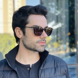 safine com br oculos 2 em 1 clip on masculino hexagonal marrom enrico 1