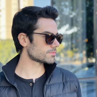 safine com br oculos 2 em 1 clip on masculino hexagonal marrom enrico 2