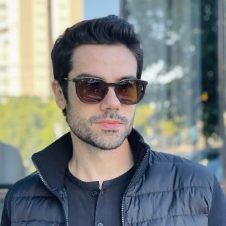 safine com br oculos 2 em 1 clip on masculino hexagonal marrom enrico