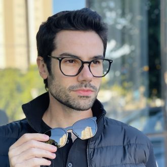 safine com br oculos 2 em 1 clip on masculino hexagonal preto enrico 5