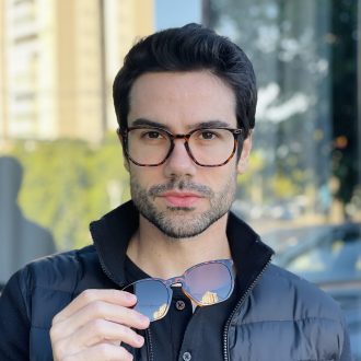 safine com br oculos 2 em 1 clip on masculino hexagonal tartaruga enrico 4