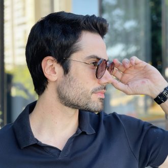 safine com br oculos 2 em 1 clip on masculino redondo dourado douglas 1