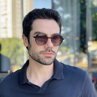 safine com br oculos 2 em 1 clip on masculino redondo dourado douglas