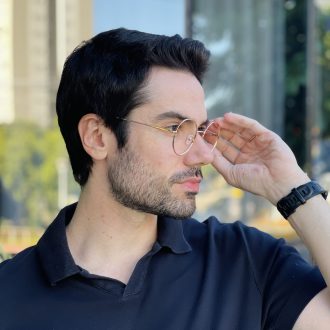 safine com br oculos 2 em 1 clip on masculino redondo dourado douglas 8