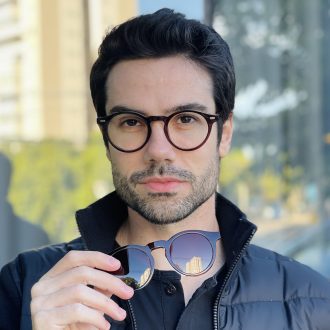safine com br oculos 2 em 1 clip on masculino redondo marrom marlon 4