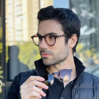 safine com br oculos 2 em 1 clip on masculino redondo marrom marlon 7