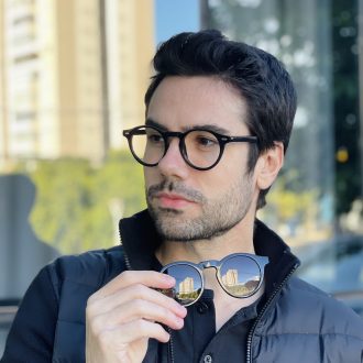 safine com br oculos 2 em 1 clip on masculino redondo preto marlon 7