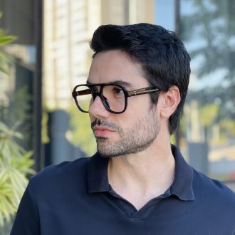 safine com br oculos de grau masculino aviador marrom noah 2 0 3
