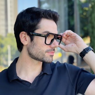 safine com br oculos de grau masculino aviador preto noah 3 0 2