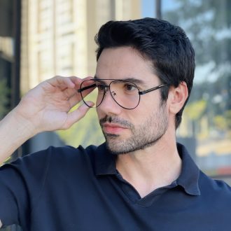 safine com br oculos de grau masculino aviador preto tiago 2 0 3