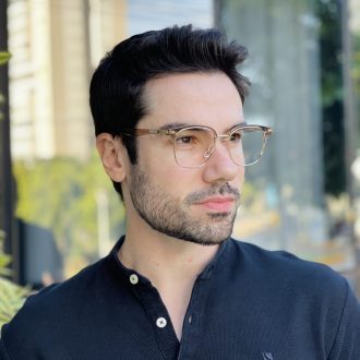 safine com br oculos de grau masculino quadrado dourado miguel 2 0 1