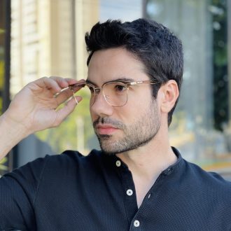 safine com br oculos de grau masculino quadrado dourado miguel 2 0 3
