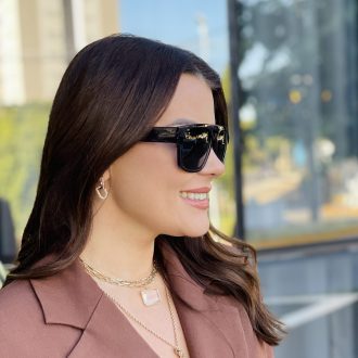 safine com br oculos de sol feminino quadrado cinza selena 2