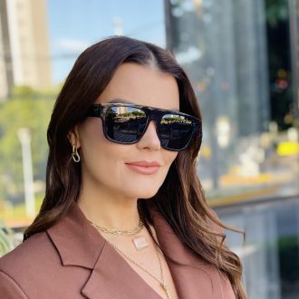 safine com br oculos de sol feminino quadrado cinza selena 3