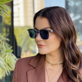 safine com br oculos de sol feminino quadrado cinza tarsila