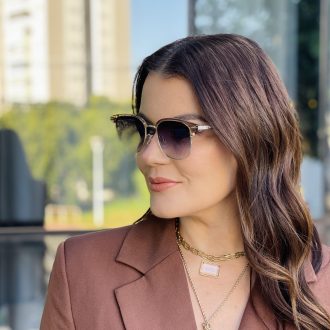 safine com br oculos de sol feminino quadrado dourado tarsila