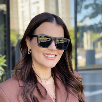 safine com br oculos de sol feminino quadrado preto fosco hanna 3