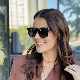 safine com br oculos de sol feminino quadrado preto hanna