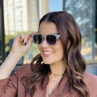 safine com br oculos de sol feminino quadrado transparente hanna