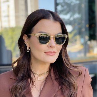safine com br oculos de sol feminino redondo champanhe kim 1
