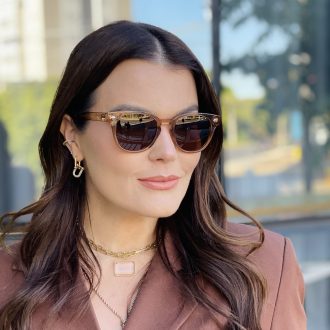 safine com br oculos de sol feminino redondo marrom transparente kim 1