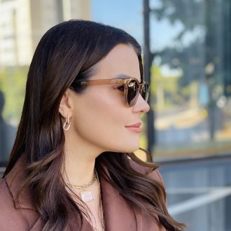 safine com br oculos de sol feminino redondo marrom transparente kim 2