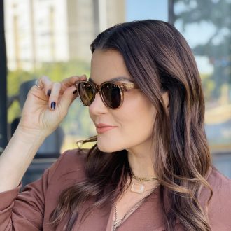 safine com br oculos de sol feminino redondo marrom transparente kim