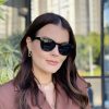 safine com br oculos de sol feminino redondo preto kim 3